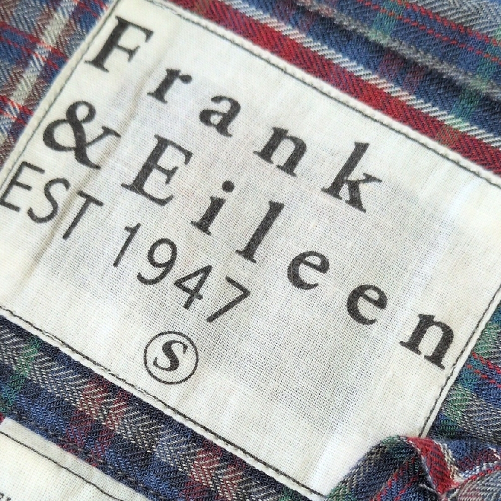 FRANK & EILEEN I Blue Multicolor Plaid Soft Cotton Button Down Eileen Shirt, S - Picture 4 of 15